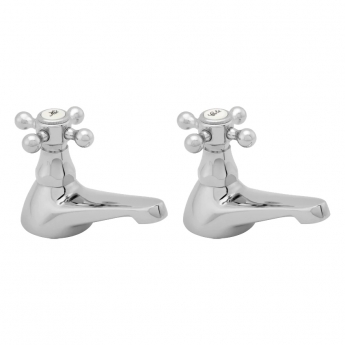 Deva Tudor Traditional Bath Taps Pair - Chrome