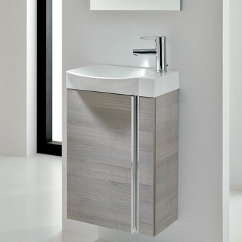 Royo Elegance 450mm 1-Door Wall Hung Vanity Unit with Bathroom Mirror