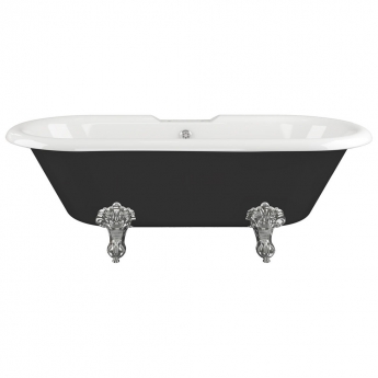 Signature Duchess Freestanding Bath 1690mm x 740mm Black - 2 Tap Hole (inc Leg Set)