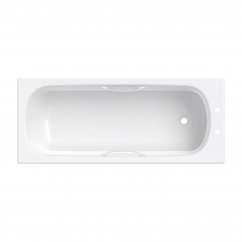 Twyford Celtic Single Ended Rectangular Bath with Twin Grips Anti Slip 1700mm x 700mm 2 Tap Hole (inc Leg Set)